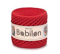 T-Shirt-Garn, Fettuccini, Zpagetti-Stil, Baumwolle, starkes Tuch, T-Shirt, Trapillo-Garn, Knäuel zum Stricken, Häkeln, Makramee, DIY, Handwerk und Heimdekoration, 5-7 mm, Dame in Rot