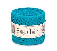 T-Shirt Garn Fettuccini Zpagetti Style, 7-9mm T-Shirtgarn zum Häkeln, Strickgarn Ball, T Garn Bio, Makramee T-Garn, Bandgarn 100% Baumwolle Stoff, Jerseygarn Blau Lagoon