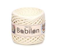 T-Shirt Garn Fettuccini Zpagetti Style 7-9mm Tshirt Garn zum Häkeln Strickgarn Knäuel T Garn Bio Makramee T-Garn Bändchengarn 100% Baumwolle Stoff Jerseygarn Vanille