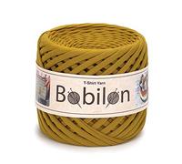 Bobilon T-Shirt Garn Spaghetti Garn zum Häkeln Handstricken DIY Korb Tasche Geldbörse Weiche Baumwolle 5-7mm Golden Lime