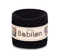 T-Shirt Garn Spaghetti Garn zum Häkeln Handstricken DIY Korb Tasche Geldbörse Weiche Baumwolle 5-7mm Black Passion