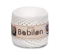 T-Shirt-Garn zum Häkeln, Stricken, Makramee-Projekte, 100% Baumwolle, umweltfreundlich, Qualitätsgarn mit einer konstanten Dicke von 5-7 mm, Eiscreme