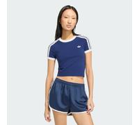 adidas Originals Slim Fit T-Shirt aus Viskose-Mix mit Logo-Stitching in Dunkelblau, Größe XL
