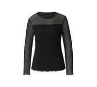 Transparentes Shirt mit gefüttertem Body 34 schwarz 2172634.9999.34