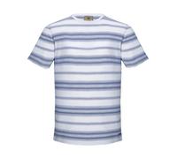 T-Shirt "GS 3 MN TSHRT GOTS", Herren, Gr. M, weiß, Obermaterial: 100% Baumwolle;Obermaterial 2: 95% Baumwolle, 5% Elasthan, G.I.G.A. DX BY KILLTEC, Shirts T-Shirt, Gestreiftes Herren T-Shirt aus GOTS-