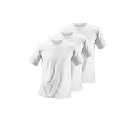 T-Shirt H.I.S, Herren, Gr. 4/S, weiß, Jersey, Obermaterial: 100% Baumwolle, unifarben, Basic, bequem normal, Rundhals, abgesteppte Kante, Shirts T-Shirt, aus Baumwolle perfekt als Unterziehshirt, Tops