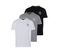 T-Shirt H.I.S, Herren, Gr. 5XL (72/74), schw, ws, gm, Single Jersey, Obermaterial: 100% Baumwolle. Obermaterial Melange: 85% Baumwolle, 15% Viskose, bedruckt, slim fit, Rundhals, gerader Abschluss, Sh