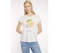 T-Shirt HAILY’S "SS C TP Sv44enja", Damen, Gr. XS (34), 8005 lemon, Jersey, Obermaterial: 100% Baumwolle, bedruckt, hüftbedeckend, Rundhals, Shirts T-Shirt (70481326-XS)