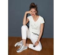 T-Shirt HEINE "T-Shirt", Damen, Gr. 38, weiß (sanftes weiß), 100% Baumwolle, unifarben, Rundhals, Shirts T-Shirt (52742026-38) sanftes weiß