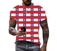 T-Shirt Herren 3D Druck Kurzarm T-Shirt Persönlichkeit Muster Rundhals T-Shirt Herren Sommer Slim Fit Basic T-Shirt Casual Sport All-Match Streetwear Herren O-015 XL