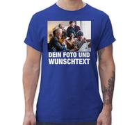 T-Shirt Herren - Geschenk mit Bild I eigenem Foto I Name I eigener Text I Wunschtext - L - Royalblau - selbst bedrucktes Tshirt Vatertagsgeschenk t Shirt selber gestalten DIY Coole-Fun-t-Shirts +