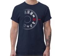 T-Shirt Herren - Geschenke - Kamera Einstellrad Fotograf Fotografie Geschenk Fotografen - S - Navy Blau - Photography Tshirt fotoapparat fotografieren Camera Coole-Fun-t-Shirts Photograph Shirt