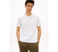 T-Shirt, Herren, Gr. S (48), weiß, Web, Obermaterial: 100% Baumwolle, TOMMY HILFIGER UNDERWEAR, unifarben, regular fit normal, V-Ausschnitt, eingesetzt abgesteppte Kante, Shirts T-Shirt, Regular fit m