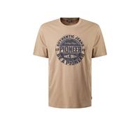 T-Shirt, Herren, Gr. XXL, sand, Jersey, Obermaterial: 100% Baumwolle, PIONEER AUTHENTIC JEANS, normal normal, Rundhals, Shirts T-Shirt, in normaler Passform (51632560-XXL) sand