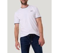 T-Shirt, Herren, Gr. XXL, weiß, Jersey, Obermaterial: 100% Baumwolle, PIONEER AUTHENTIC JEANS, kontrastfarbene Details, Basic, regular fit hüftlang, Rundhals, abgesteppt kontrastfarben, Shirts T-Shirt