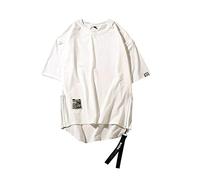 T-Shirt Herren Hip Hop Style Sommer Shirt Patchwork O-Neck Kurzarm T-Shirt Top Mode Design Streetwear Basic T-Shirt Freizeit Shirt Hemd Bequem Kleidung