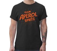 T-Shirt Herren - Karneval & Fasching - Team Aperol Spritz JGA I Mädelsabend Spritztour Aperol Geschenk - 3XL - Schwarz - „Fasching“ ‚Tshirt‘ faschingsshirt Faschings apperol Shirt Tshirt