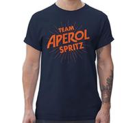 T-Shirt Herren - Karneval & Fasching - Team Aperol Spritz JGA I Mädelsabend Spritztour Aperol Geschenk - 5XL - Navy Blau - „Fasching“ ‚Tshirt‘ faschingsshirt Faschings apperol Shirt Tshirt