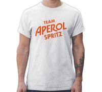 T-Shirt Herren - Karneval & Fasching - Team Aperol Spritz JGA I Mädelsabend Spritztour Aperol Geschenk - XXL - Weiß - „Fasching“ ‚Tshirt‘ faschingsshirt Faschings apperol Shirt Tshirt