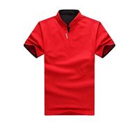 T-Shirt Herren Kurzarm Mode Slim Fit Henley Hemd Herren Lauf Workout Sportshirt Herren Bergsteigen Camping Lässig Shirt Herren Atmungsaktiv Stehkragen Tops Herren
