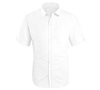 T Shirt Herren Lang Herren T - Shirt Herren Poloshirt Trainingsshirt Herren Tshirt Lang Herren Fitness Herren Langarm Shirt Sport Kleidung Männer(Weiß, 3XL)