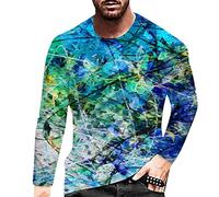 T Shirt Herren Langarm, Langarmshirt Herren Rundhals, Sweatshirt Tshirt Herren Gedruckt Stylischer Leicht Luftig Lässig Schmale Passform Pullover Sporttop Oberteile Tshirt für Männer
