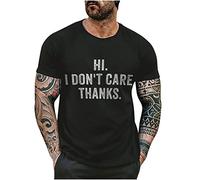 T-Shirt Herren Oversize Rundhals Kurzarm Lose Sommer Oberteile Mode Tshirt mit Kreativen Buchstaben Drucken Streetwear Sport Casual Lang Tops Athletic Fit Tee Top