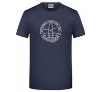 T-Shirt Herren PADDLEBOARDING STAMP NAVY Bio Baumwolle kurzarm - Größe: L