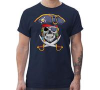 T-Shirt Herren - Pirat | Piraten | Pirates | Seeräuber | Freibeuter - XL - Navy Blau - Shirt t
