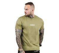 T-Shirt Herren regular Kurzarm aus Baumwolle Olive FIT 1 St