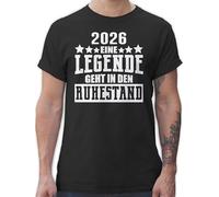 T-Shirt Herren - Rentner - 2026 Eine Legende geht in den Ruhestand I Geschenk Rente - L - Schwarz - pensionsgeschenk Tshirt zum renten beginn Renter Abschied Shirt zur abschiedsgeschenk