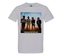 T-Shirt, Herren, Rundhalsausschnitt, Bio-Baumwolle, The Doors Jim Morrison, Album, Waiting for The Sun Rock 70er, Gris, L