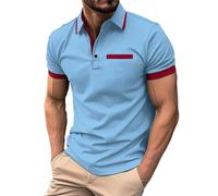 T Shirt Herren Sale Poloshirts Herren Kurzarm Atmungsaktives Schnelltrocknend Poloshirts Für Herren Sommer Casual Mode Shirt Sommer Bequemes Knopfleiste T-Shirts Herren Black Friday Angebote Herren