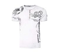 T-Shirt RUSTY NEAL, Herren, Gr. XL, weiß, 100% Baumwolle, bedruckt, casual, normal, ohne Ausschnitt, Kurzarm, Shirts, mit seitlichem Print (52195005-XL) weiß