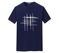 T-Shirt Herren Sommer Basic Regular Fit Rundhals Herren Shirt Modern Urban Trend Mode Kreative Druck Herren Freizeithemden Täglich Casual All-Match Kurzarm L-011 L