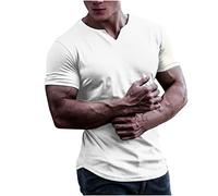 T-Shirt Herren Stretch Slim Tee Top Herren Kurzärmeliges Sport Shirt mit Rundhalsausschnitt, Schmale Passform Shirts Herren T-Shirt Unterhemd Freizeitshirts