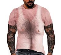 t Shirt Herren Unisex Modische Damen-Blusen, Bedruckt, lustig, Rundhalsausschnitt, lässig, ärmellos Blusen Damen Langarm (4XL,1Braun)