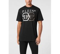 T-Shirt PHILIPP PLEIN "Hexagon Mit Schmucksteinen", Jungen, Gr. XXL, 02, schwarz, Obermaterial: 100% Baumwolle, Shirts T-Shirt (45767218-XXL) 02, schwarz