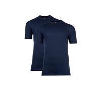 HOM Herren T-Shirt Crew Neck 2er Pack - Tee Shirt Harro New, kurzarm, Rundhals, einfarbig Blau S