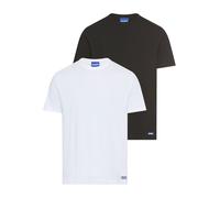 T-Shirt HUGO BLUE "BLUE Naolo", Herren, Gr. M, bunt (open miscellaneous960), Single Jersey, Obermaterial: 96% Baumwolle, 4% Elasthan, regular fit hüftlang, Rundhals, Shirts T-Shirt, mit Markenlabel am