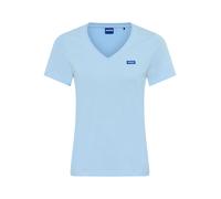 T-Shirt HUGO BLUE "Classic V", Damen, Gr. XL (42), open blau 477, Single Jersey, Obermaterial: 100% Baumwolle, unifarben, regular fit normal, V-Ausschnitt, eingesetzt normaler Saum, Shirts T-Shirt (54