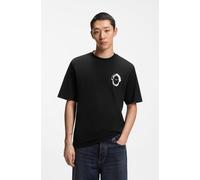 HUGO T-Shirt aus Baumwoll-Jersey mit Meeres-Artwork - Style Nofishix, 50554370 Schwarz S