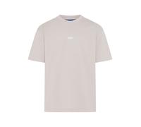 T-Shirt HUGO BLUE "Nalono", Herren, Gr. L, light, pastel lila535, Single Jersey, Obermaterial: 100% Baumwolle, unifarben, casual, Rundhals, Shirts T-Shirt, mit Logodruck, Oversized Look mit Backprint