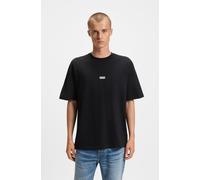 HUGO Loose-Fit T-Shirt aus Baumwolle mit Logo-Artwork hinten - Style Nalono, 50509776 Schwarz L