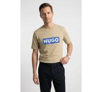 T-Shirt HUGO BLUE "Nico", Herren, Gr. L, medium beige269, Single Jersey, Obermaterial: 100% Baumwolle, regular fit hüftlang, Rundhals, Shirts (31261912-L) medium beige269