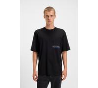 T-Shirt HUGO BLUE "Nogoste", Damen, Gr. M, schwarz001, Single Jersey, Obermaterial: 100% Baumwolle, unifarben, regular fit normal, Rundhals, Shirts T-Shirt, Rundhalsausschnitt, regular fit, Brusttasch