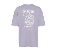 T-Shirt HUGO BLUE "Oversized Tee", Damen, Gr. XXL, bright lila 521, Single Jersey, Obermaterial: 100% Baumwolle, unifarben, oversize hüftbedeckend, Rundhals, abgesteppte Kante, Shirts T-Shirt, mit Pri