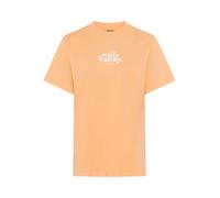 T-Shirt HUGO BLUE "Vintage Tee", Damen, Gr. M, light, pastel orange 830, Single Jersey, Obermaterial: 100% Baumwolle, bedruckt, regular fit hüftbedeckend, Rundhals, abgesteppte Kante, Shirts T-Shirt, 
