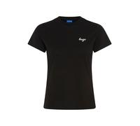 HUGO Blue Regular Fit T-Shirt aus reiner Baumwolle Modell 'Damatee_B' in Black, Größe L
