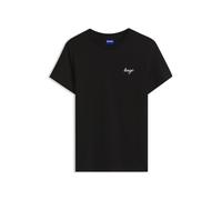 HUGO Blue Regular Fit T-Shirt aus reiner Baumwolle Modell 'Damatee_B' in Black, Größe M